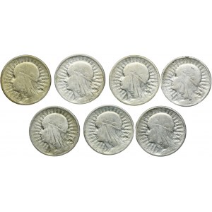 Set, Head of a Woman, 2 gold 1932-1934 (7 pieces).