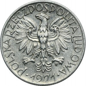 5 złotych 1971 Rybak - RZADSZY ROCZNIK