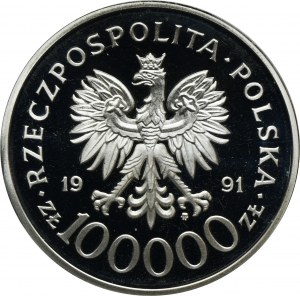 PLN 100,000 1991 Mjr Henryk Dobrzański 