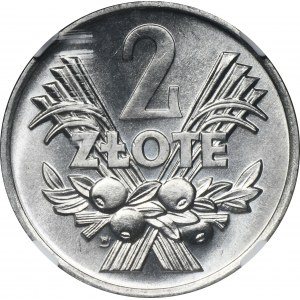 2 złote 1970 Jagody - NGC MS66 - ostry daszek
