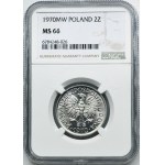 2 złote 1970 Jagody - NGC MS66 - ostry daszek