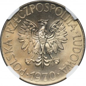 10 złotych 1970 Kościuszko - NGC MS66