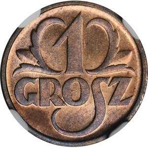 1 grosz 1935 - NGC MS64 RB