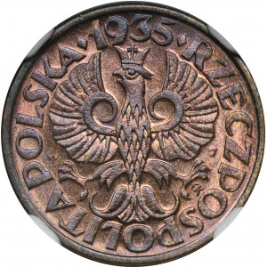 1 grosz 1935 - NGC MS64 RB
