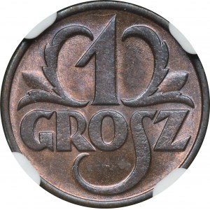1 grosz 1931 - NGC MS64 RB
