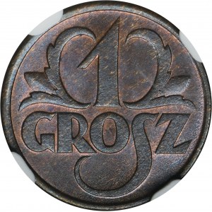 1 grosz 1930 - NGC MS65 BN