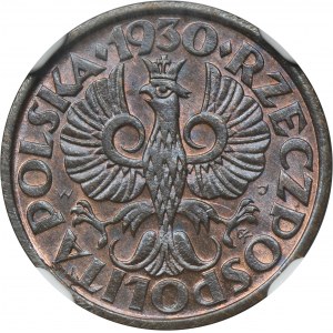 1 grosz 1930 - NGC MS65 BN