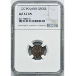 1 grosz 1930 - NGC MS65 BN