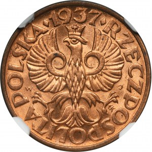 2 grosze 1937 - NGC MS65 RD