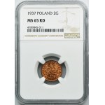 2 grosze 1937 - NGC MS65 RD