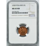2 grosze 1939 - NGC MS65 RD