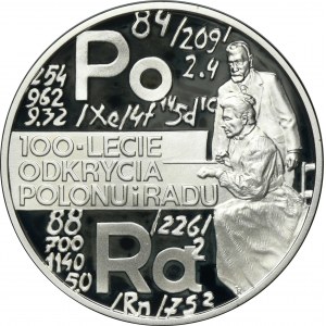 20 złotych 1998 100-lecie odkrycia Polonu i Radu