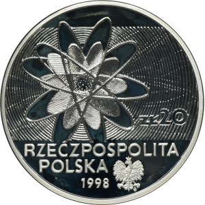 20 złotych 1998 100-lecie odkrycia Polonu i Radu