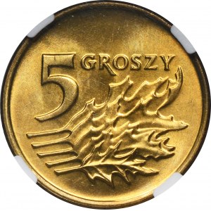 5 groszy 1993 - NGC MS66