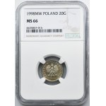 20 groszy 1998 - NGC MS66