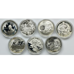 Zestaw, 10 złotych 2001 (7 szt.)