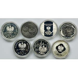 Zestaw, 10 złotych 2000 (7 szt.)