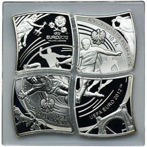 Zestaw, 10 złotych 2012 Mistrzostwa Europy w Piłce Nożnej UEFA (4 szt.)