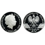 Set, Poland and Australia, 20 zlotych and 1 dollar Kangaroo 2013 (2 pcs.)