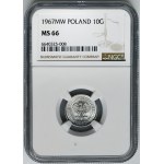 10 groszy 1967 - NGC MS66