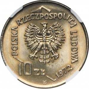 10 złotych 1972 50 Lat Portu w Gdyni - NGC MS65