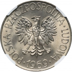 10 złotych 1969 Kościuszko - NGC MS66