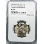 10 złotych 1969 Kościuszko - NGC MS66