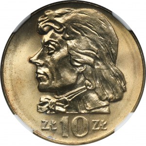 10 złotych 1972 Kościuszko - NGC MS66