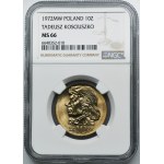 10 złotych 1972 Kościuszko - NGC MS66