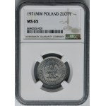 1 złoty 1971 - NGC MS65