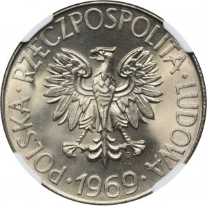 10 złotych 1969 Kościuszko - NGC MS67
