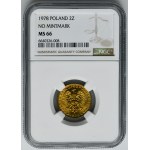 2 złote 1978 - NGC MS66 - bez znaku mennicy