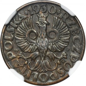 5 groszy 1930 - NGC AU58 BN