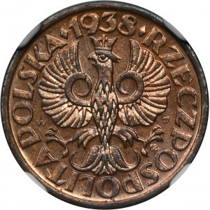1 grosz 1938 - NGC MS64 RB