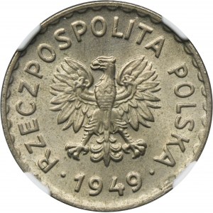 1 złoty 1949 Miedzionikiel - NGC MS64