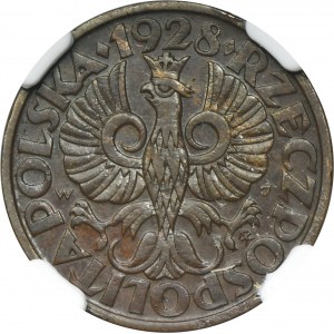 5 groszy 1928 - NGC AU55 BN