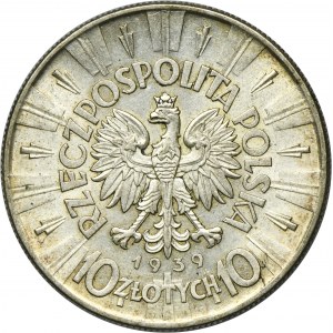 Piłsudski, 10 złotych 1939