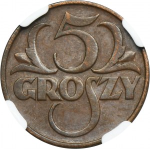 5 groszy 1931 - NGC MS62 BN
