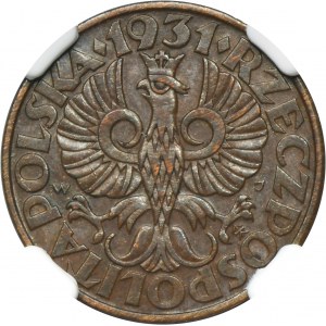 5 groszy 1931 - NGC MS62 BN