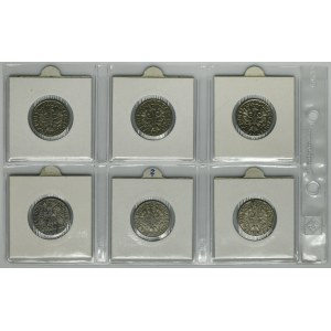 Zestaw, 50 groszy 1923 (6 szt.) - różne stemple
