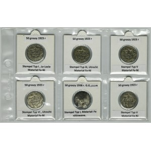 Set, 50 pennies 1923 (6 pcs.) - various stamps