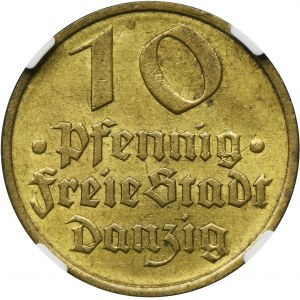 Free City of Danzig, 10 pfennig 1932 - NGC MS62