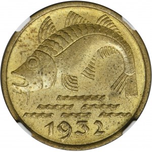 Free City of Danzig, 10 pfennig 1932 - NGC MS62