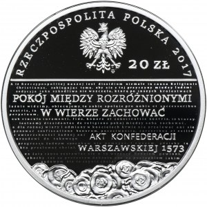 20 złotych 2017 Pięć Wieków Reformacji w Polsce