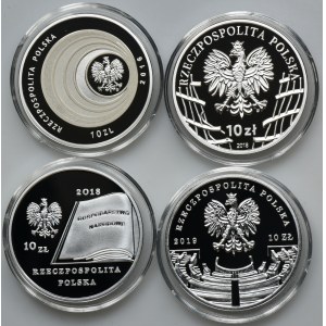 Zestaw, 10 złotych 2016-2019 (4 szt.)
