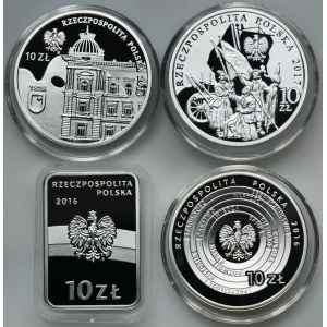 Zestaw, 10 złotych 2016-2019 (4 szt.)