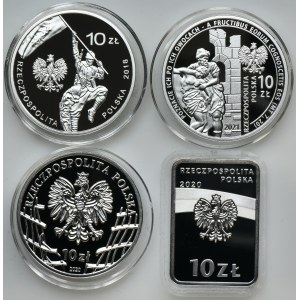 Zestaw, 10 złotych 2018-2021 (4 szt.)