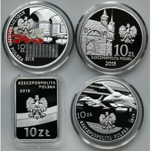 Zestaw, 10 złotych 2018-2019 (4 szt.)