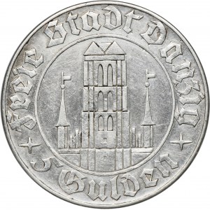 Free City of Danzig, 5 gulden 1932 Church