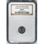 German Occupation, 1 Grosz 1939 - NGC MS62